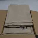 HolidayIdeas Outdoor Curtains for Patio Waterproof, 6 Panels - 54x84 Inches - Weatherproof Privacy Outsides Curtains for Cabana Porch Pergola, Sunlight & UV Blocking (Cream, Grommet Top)