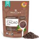 Navitas Organics Cacao Nibs  Unsweetened Dark Chocolate Crunch  Antioxidants, Minerals, Fiber  For Trail Mix, Baking & More  USDA Organic, Fairtrade, Non GMO, Gluten Free, Non-alkalized (8oz. Bag 76 Servings) (8 Ounce (Pack of 1))
