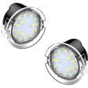 RUXIFEY Side Mirror Puddle Light LED Lamp Compatible with Ford F150 Explorer Edge Expedition Flex Fusion Taurus X, 6000K White, 2-Pieces