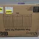 Free Standing Dog Gate Indoor, Foldable Dog Gate for Doorways Stairs Hallways, 3-Panel Freestanding Pet Gate with Support Feet for Stability, Folding Puppy Gate Easy to Move, Doggy Gate 54"x24", 3-Panel, 24"Tall
