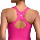 RUNNING GIRL Workout Tank Tops with Built in Bras for Women,Compression Shirt Strappy Back Athletic Yoga Tops (Pink, M)