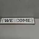 Welcome Wood Sign, Farmhouse Front Door Porch Decor, Welcome Decoration for Home Cafe Shop Indoor Outdoor, New House Decors, Farmhouse Wooden Block Signs 17.8x4x1.2 inches 18