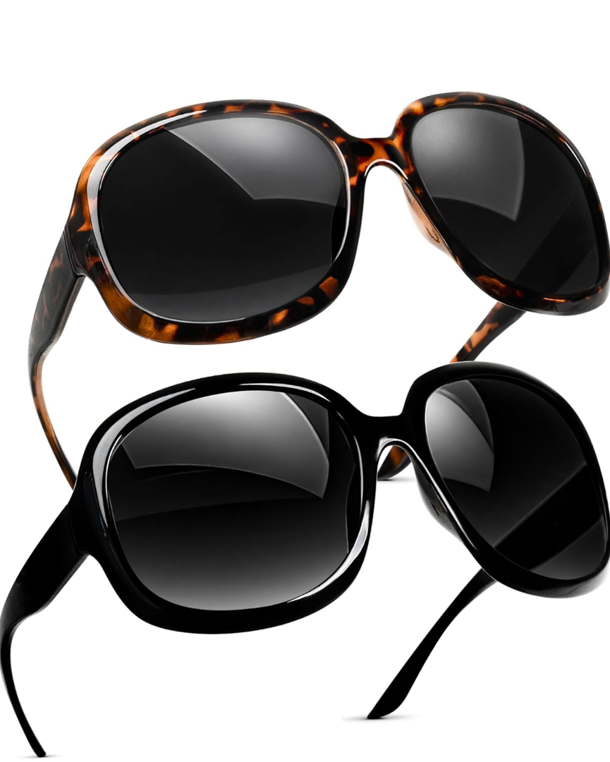 miyya Bug Eye Oversized Polarized Sunglasses Womens, Trendy Retro Sun Glasses for Women 2025, Oversized UV Protection Shades