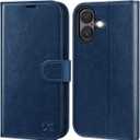 OCASE Compatible with iPhone 16 Wallet Case, PU Leather Flip Folio Case with Card Holders RFID Blocking Kickstand [Shockproof TPU Inner Shell] Phone Cover 6.1 Inch 2024, Blue