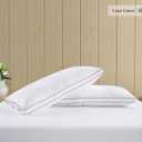 LANE LINEN Bed Pillows King Size Set of 2-20"x36" Medium Firm Down Alternative Pillows for Sleeping, Hotel Quality Back Stomach or Side Sleeper King Pillow 2 Pack, Cooling Soft Easy Care - White