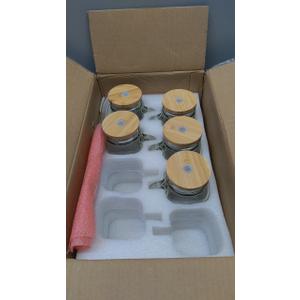 5 Piece Mason Jar Cups With Lids and Straws