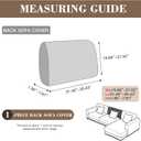 Couch Cushion Covers for Sectional Sofa, Wear Resistant Stretch Sofa Slipcovers for Sofa Universal Cushion Protector Washable Elastic Couch Seat Cover for Pets (Dark Gray, 1 Back Cover)