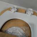 Mayfair Cameron Silver Toilet Seat, Non Slip Heavy Duty Wood, Easy Clean, Made in USA, Round