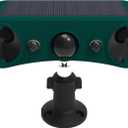 HULPPRE Solar Indoor&Outdoor Motion Sensor Alarm,Ultrasonic,2*130db Loud Siren Noise Maker,4 Modes,Mount on Ground or Fence,Red&Blue Motion Activated Strobe Light,Say Goodbye to The Intruders