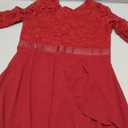 Binboll Girls Dress Sweet & Cute Puff Sleeve Square Neck Ruffle Dot Ruffle Swing Dress13-14 Y