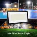 600W LED Flood Light, Waterproof IP66 with Plug, 6000K Daylight White, 60000LM Super Bright Floodlight for Yard, Garden, Garages