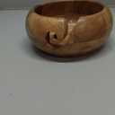 Samhita Acacia Wood Wooden Yarn Bowl for Crocheting & Knitting Hand Made by Indian Artisans Birthday Gifts for Mom & Knitting Lovers (6" x 6" x 3")