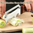 2 x Multi-Functional Vegetable Peeler for Kitchen with Wooden Handle and Bottle Opener, 3 in 1 Stainless Steel Green Onion Slicer Kitchen Tool for Fruit Potato Pumpkin Apple carrot Papaya, Non-Slip Handle