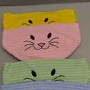 Teenyyou 4 Pack Easter Basket Woven Bunny Baskets with Handles Eggs Hunt Bucket Rabbit Cotton Rope Tote for Baby's First Easter Basket Gift for Baby Toddler Boys Girls(Vivid)