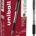 uni-ball 207 Impact Gel Pens, Bold Point, 1.0 mm, Black; Gray Barrel, Black Ink, Pack Of 12