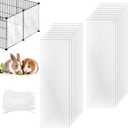 16Pcs Pet Cage Liner Protection, 144.5 Clear Plastic Pet Cage Guard Liners Guinea Pig Cages Side Lining Cages Urine Guard for Rabbit, Guinea Pig, Hamster, Hedgehog, Chinchilla, Ferret, Bunny