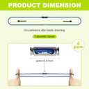 4PCS 4 Colors Garbage Can Rubber Bands - 140cm Adjustable Elastic Bands Fit 8-33 Gallon Trash Cans Litter Box - Cord Lord Heavy Duty Garbage Bags Band for Home Office School Picnic Indoor & Outdoor