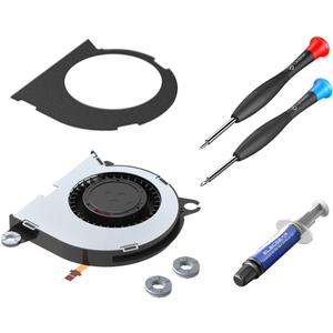 ElecGear Replacement Internal Cooling Fan compatible with Nintendo Switch - CPU Heatsink Cooler, Thermal Compound Paste, Y00 Triwing and PH00 Phillips Screwdriver, Spudger, Wipes Repair Tool Kit