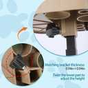 Pet Grooming Organizer for Scissors Brushes and Tools Holder - Portable Dog Grooming Table and Arm Stand Tools(khakiSquare 2PCS)