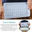 ARTLEO Ice Cube Maker Trays for Freezer with Lid and Storage Bin, Easy Release 55 Mini Nugget Ice Cubes Trays 2 pack with Cover, Ice Holder, Scooper, Flexible Plastic Ice Mold & Bin, BPA Free (Gray)