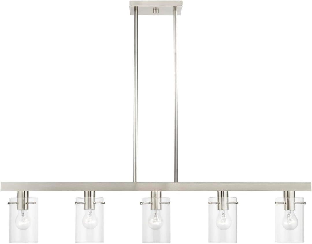 Livex Lighting, 46155-91, Munich, Linear Chandelier, Brushed Nickel