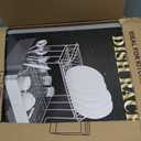 Extra Large Two Tier Stainless Steel Dish Drainer Drying Rack with Drainboard for Kitchen Counter, Modern Black and Silver, Rust Proof Metal, Space Saving Double Countertop Big Plates Dryer and Tray