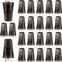 Chengu 24 Pieces Liquor Bottle Covers Pour Spout Covers Bar Toppers for Bottles Universal Pour Dispenser Dust Translucent Silicone Rubber Spout Caps for Bar Home Kitchen Tools Supplies (Black)