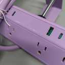 45W Fast Charging Station,Desk Clamp Power Strip,4 PD USB-C Ports,5 AC Outlets,Surge Protector Power Strip, 14AWG Heavy Duty Cord, Fits 1.9" Tabletop Edge (White, 15 FT Cable)