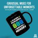 Playing Pickleball Improves Memory Pickleball Ceramic Mug Pickleball Lovers Gifts Coffee Cup 11 oz (Black)