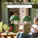 LONA Bird Feeders for Outdoors 2 Pack, Tube Birds Feeder Weatherproof with Multiple Hanging Methods, Wild Feeding Silo for Outside, 1 Port