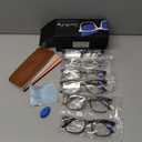 NOVIVON 6 Pack Reading Glasses with 6 Cases Blue Light Blocking Readers for Women & Men, Computer eye glasses, Cheaters +2.5