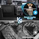 Floor Dog Hammock for Truck with Flip Up Seats, Crossbar Design Seat Cover for Back Seat Crew Cab, F150 Truck Pet Cover Back Seat (Dog Leash Included)