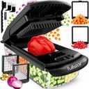 Fullstar The Original Pro Chopper - Vegetable Chopper and Dicer, Food Chopper with Container, Fruit Cutter, Kitchen Gadgets & Gifts, Home Essentials (2 in 1, Black)
