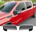 CZmenghe Rearview Mirror Cover Compatible with 2019-2025 Chevy Silverado GMC Sierra 1500 Side Mirror Cover Glossy Black Cap Trim Replacement for 2019-2025 Chevy Silverado Accessories