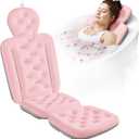 Full Body Bath Pillow for Bathtub, Thick Bathtub Cushion, Luxury Tub Pillow for Bath for Headrest Neck and Back Support Pink 51" x 16"