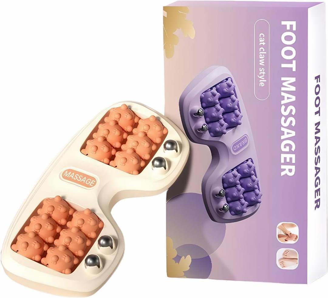 2 x Foot Roller Massage for Plantar Fasciitis, Portable Feet Roller Therapy for Circulation and Pain Relief, Reflexology and Deep Tissue Muscle Tool