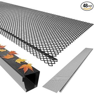 HOTYELL Lock-in Gutter Guard Screen – 6" x 36" Mesh Sheets for 4", 5", and 6" K-Style Gutters – Heavy Duty Fine Mesh Leaf & Debris Guard, Model: 6” x 78 ft - 26 Pack