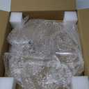 LEDIARY 20 Inch Low Profile Ceiling Fans with Lights and Remote, Fandelier Ceiling Fan Flush Mount, 3000K-6000K Dimmable LED Fan Light, White Modern Ceiling Fans with Lights for Bedroom