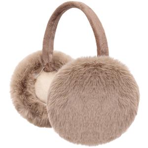 Nfvjfxz 1Pcs Foldable Earmuffs Adult Winter Warm Plush Adjustable Ear Muffs Soft Thermal Earmuffs for Skiing Running Hiking (Khak)