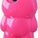 Funny Phone Case Compatible with iPhone 14 Pro Case, Cute 3D Clear Rose Red Bear Case, Shockproof Kpop Cartoon Bear Phone Case for Women Girls