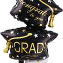5 x Graduation Cap Balloons - Congrats Grad Cap Balloons, Graduation Party Decorations Supplies (2Pcs), 32 x 20 inches