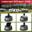 ROBLOCK 4.3" H Trailer Jack Block, 1 Pc with Bag, RV Camper Stabilizer Blocks for Travel Trailer, for Tongue Jack, Post, Foot, 5th Wheels, Round Square or Scissor Stabilizer, Support up to 10,000 GVW