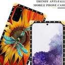 Compatible with Samsung Galaxy S20 Case,4-Dragonfly in The Flower Galaxy S20 Soft TPU Shockproof Protective Cover Case for Samsung Galaxy S20 6.2-inch