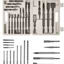 toolant Rotary Hammer Drill Bits Set with Chisels-Masonry Drill Bit Set,SDS Plus 17PCS Concrete Masonry Hole Tool with Storage Case for Concrete, Stone, Brick