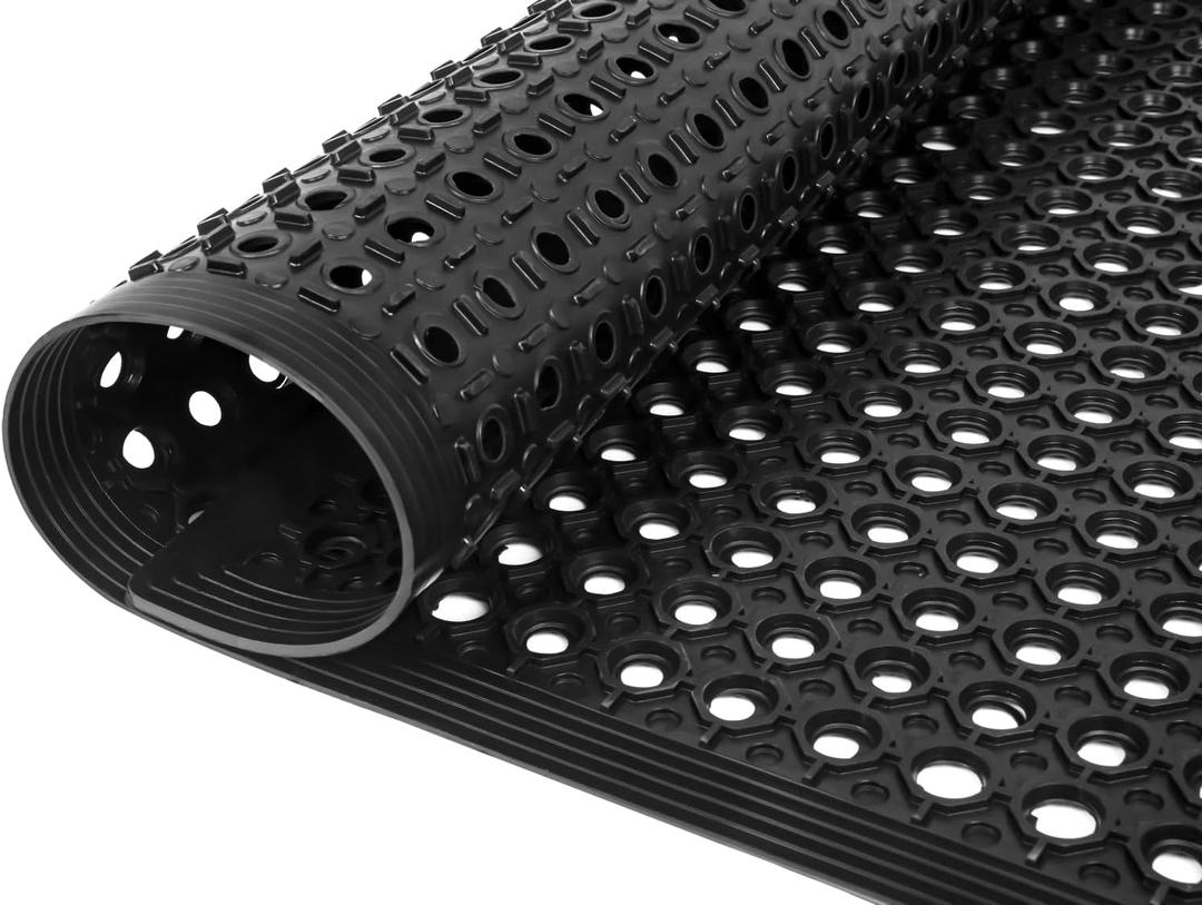 24"x 36" Rubber Floor Mat, Non-Slip Rubber Floor Mat Heavy Duty Mats for Outdoor Restaurant Kitchen Bar (Black) 24"x 36" Rubber Floor Mat, Non-Slip Rubber Floor Mat Heavy Duty Mats for Outdoor Restaurant Kitchen Bar (Black)