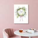 Framed Botanical Wreath Wall Art Canvas Print Farmhouse Decor 16x24 Inch