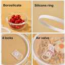 12oz Round Glass Food Containers With Lids, Small Round Glass Meal Prep Containers set,1.5 Cup Small Clear Food Storage Bowls BPA-Free, Microwave, Dishwasher, Freezer SafeWhite