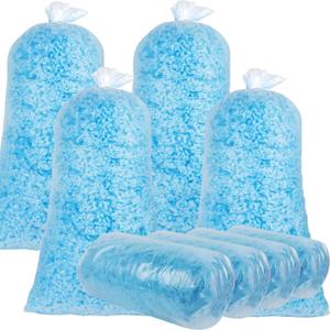 DR.DUDU 20 lbs Bean Bag Filler Foam, Shredded Gel Memory Foam Filling, Premium Soft and Comfortable Pillow Stuffing Foam for Couch Cushion Dog Bed Chair Arts Crafts Stuffed Animal (20lb, Blue)