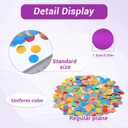 Metallic Foil Confetti 0.59 Inch Round Dots Table Confetti Multicolor Rainbow Glitter Paper for Fill Balloon Birthday Graduation Wedding Party Decorations, 100g/3.5 Oz