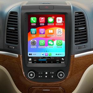 Car Radio for Hyundai Santa Fe 2006 2007 2008 2009 2010 2011 2012 Upgrade Stereo Radio Replacement with CarPlay 9.7 inch Tesla Style Touch Screen Android Auto Bluetooth GPS Backup Camera